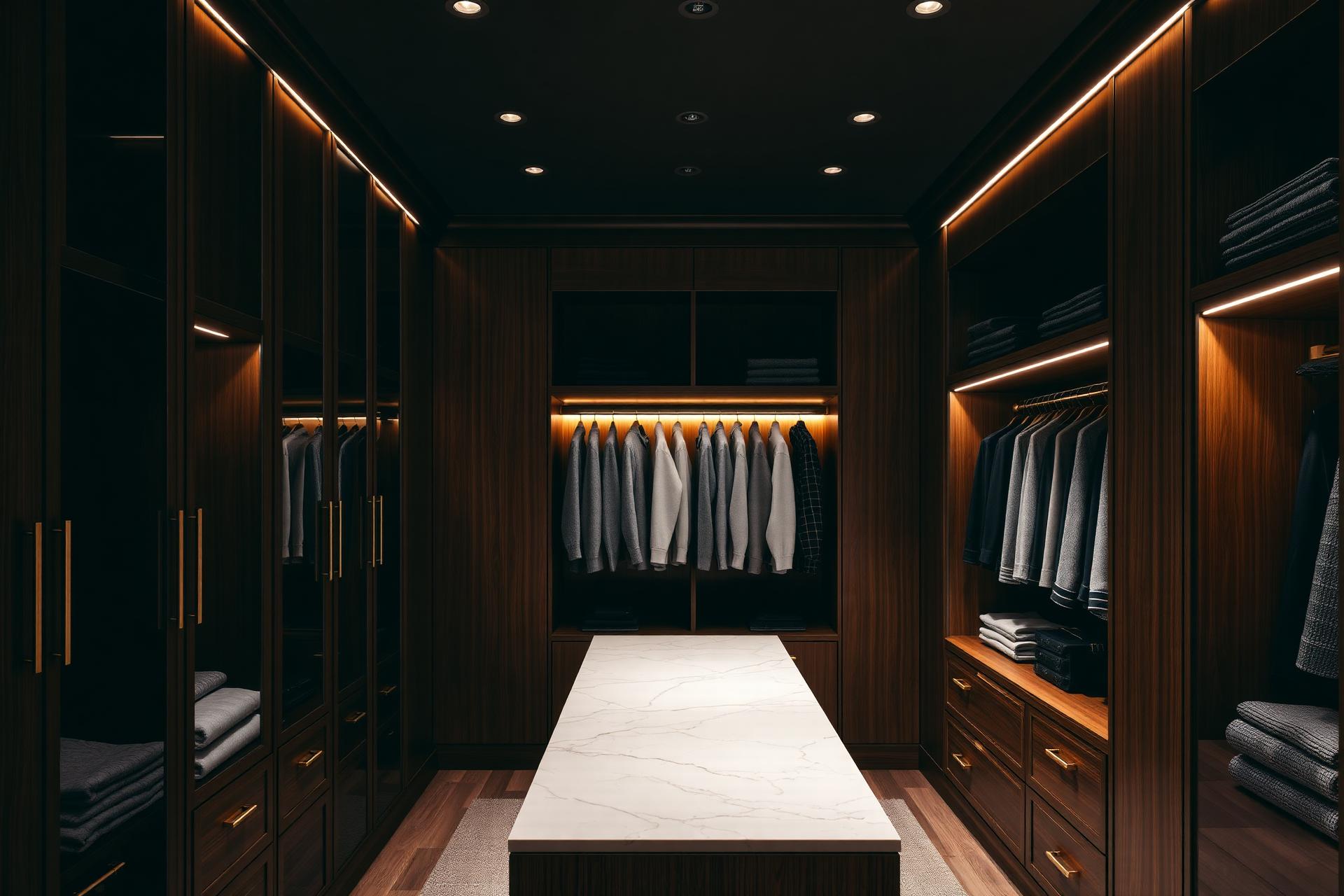 Custom walk-in closet by Maximum Closets